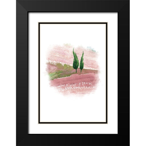 Landscape III Black Modern Wood Framed Art Print with Double Matting by Fay, Mela