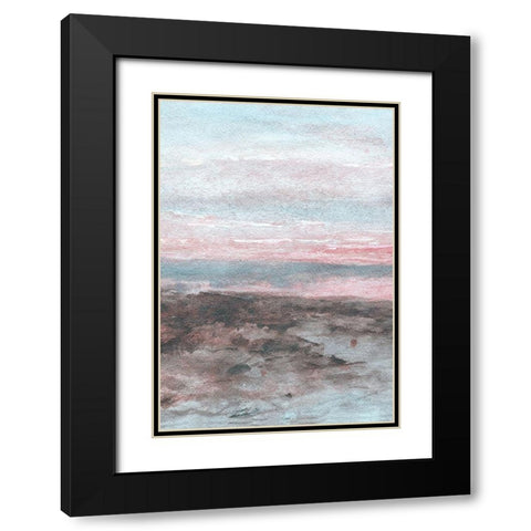 Sunset II Black Modern Wood Framed Art Print with Double Matting by Fay, Mela