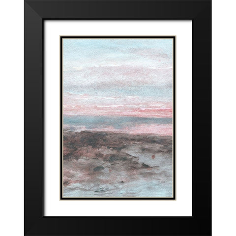 Sunset II Black Modern Wood Framed Art Print with Double Matting by Fay, Mela
