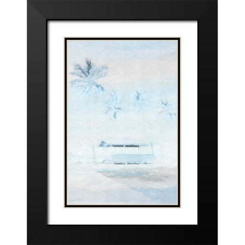 Blue Coastal II Black Modern Wood Framed Art Print with Double Matting by Fay, Mela