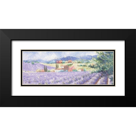 Tuscan Overlook Black Modern Wood Framed Art Print with Double Matting by Fay, Mela