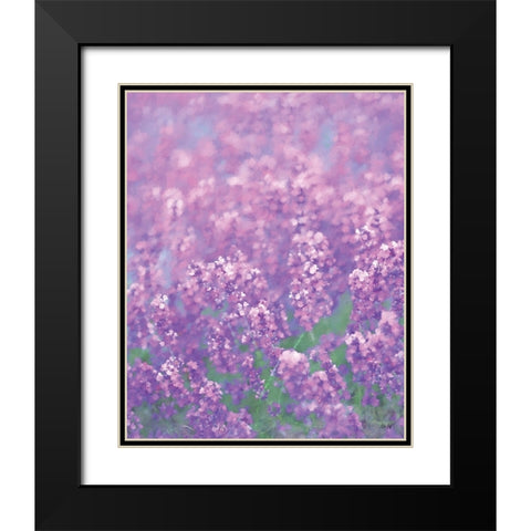 Purple I Black Modern Wood Framed Art Print with Double Matting by Fay, Mela