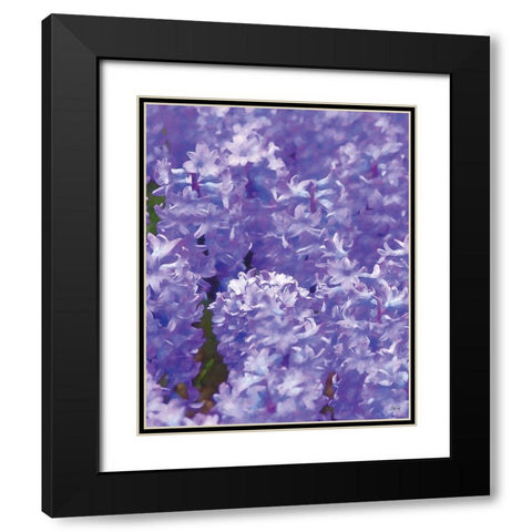 Purple II Black Modern Wood Framed Art Print with Double Matting by Fay, Mela