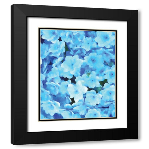 Blue I Black Modern Wood Framed Art Print with Double Matting by Fay, Mela