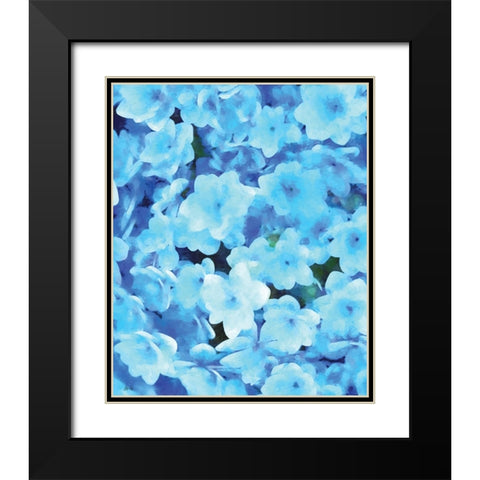 Blue I Black Modern Wood Framed Art Print with Double Matting by Fay, Mela