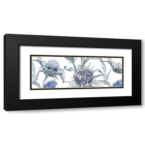 Thistle Zoom Black Modern Wood Framed Art Print with Double Matting by Fay, Mela