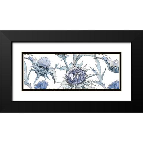 Thistle Zoom Black Modern Wood Framed Art Print with Double Matting by Fay, Mela