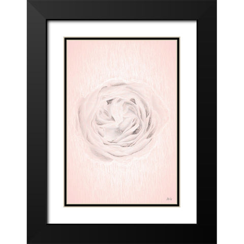 Powder Rose Black Modern Wood Framed Art Print with Double Matting by Fay, Mela