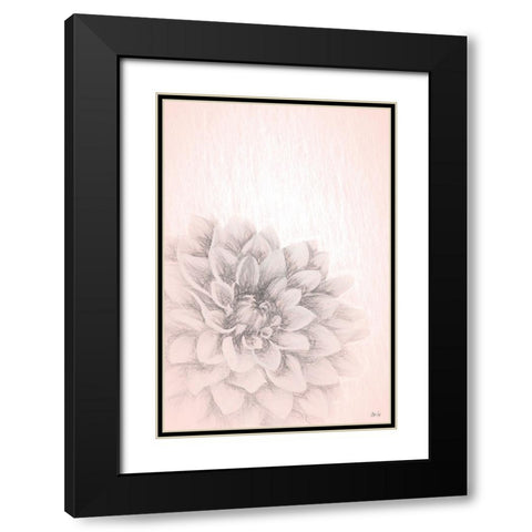 Blue Chrysanthemum Black Modern Wood Framed Art Print with Double Matting by Fay, Mela