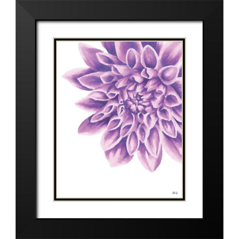 Purple Chrysanthemum Black Modern Wood Framed Art Print with Double Matting by Fay, Mela