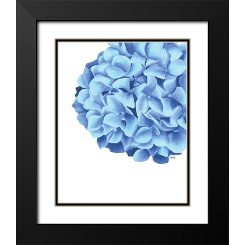 Hydrangea Black Modern Wood Framed Art Print with Double Matting by Fay, Mela