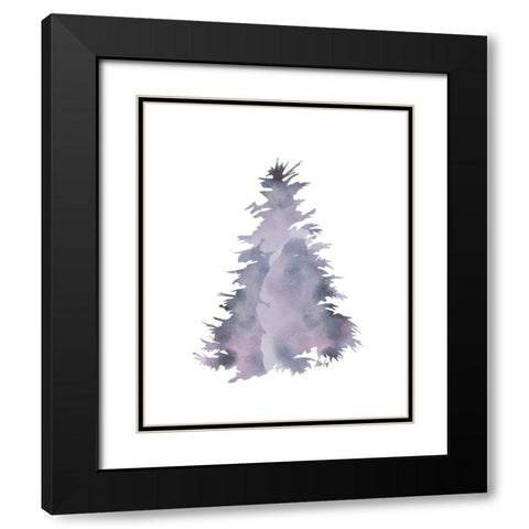 Purple Tree I Black Modern Wood Framed Art Print with Double Matting by Fay, Mela