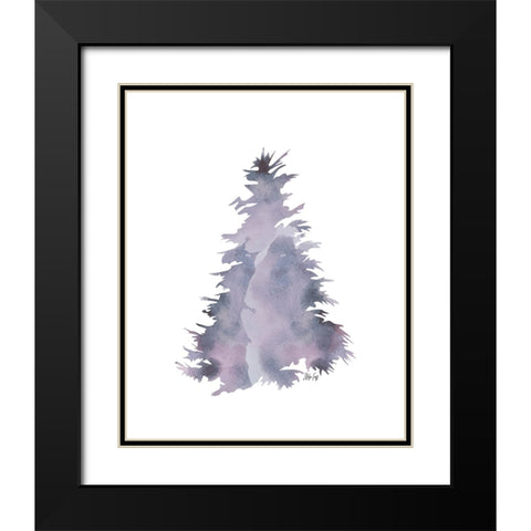 Purple Tree I Black Modern Wood Framed Art Print with Double Matting by Fay, Mela