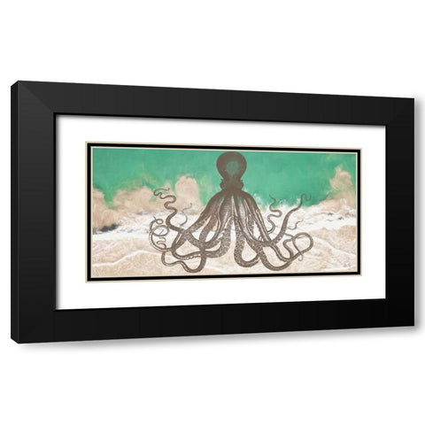 Octopus III Black Modern Wood Framed Art Print with Double Matting by Fay, Mela