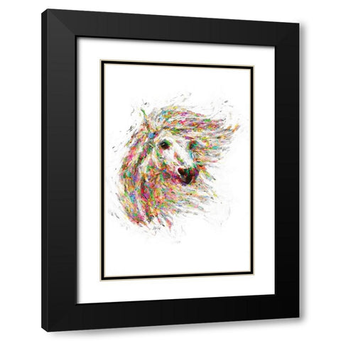 Horse in Color II Black Modern Wood Framed Art Print with Double Matting by Fay, Mela