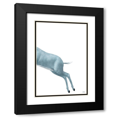 Jumping II Black Modern Wood Framed Art Print with Double Matting by Fay, Mela