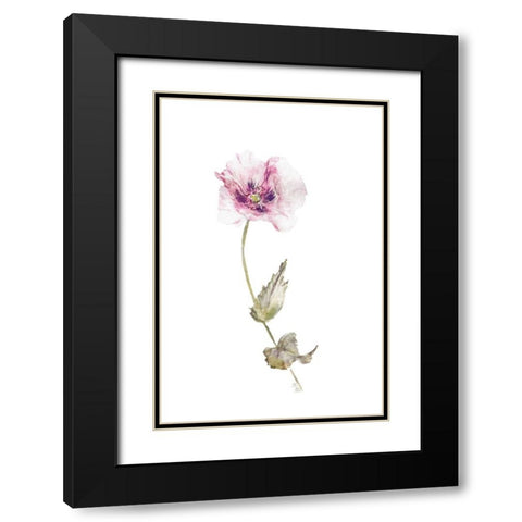 Floral I Black Modern Wood Framed Art Print with Double Matting by Fay, Mela
