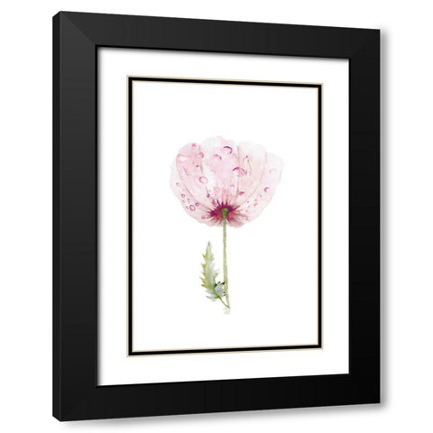 Floral II Black Modern Wood Framed Art Print with Double Matting by Fay, Mela