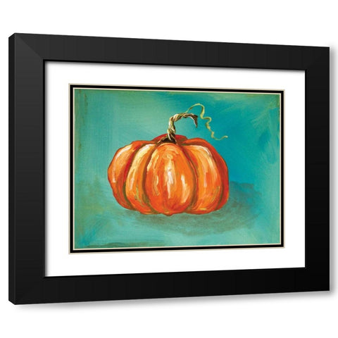 Pumpkin Black Modern Wood Framed Art Print with Double Matting by Strong, Molly Susan