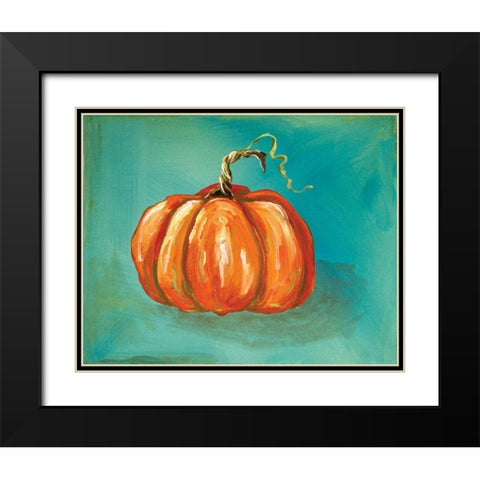 Pumpkin Black Modern Wood Framed Art Print with Double Matting by Strong, Molly Susan