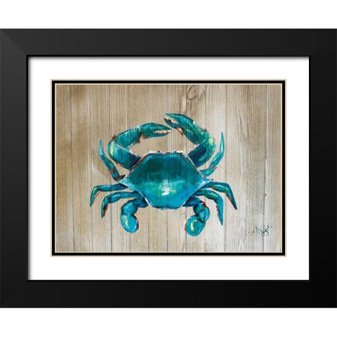 Crab Black Modern Wood Framed Art Print with Double Matting by Strong, Molly Susan