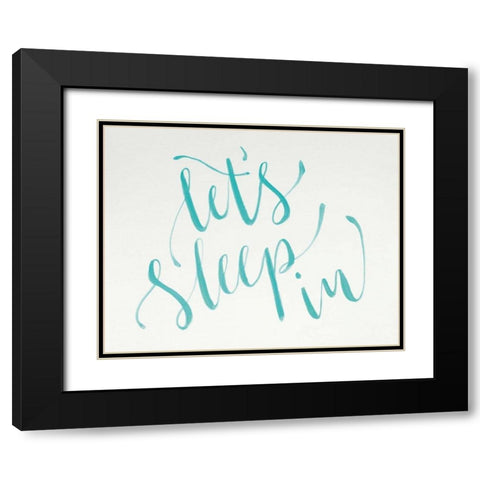 Sleep In Black Modern Wood Framed Art Print with Double Matting by Strong, Molly Susan