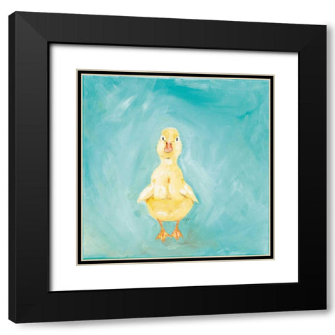 Duckling Black Modern Wood Framed Art Print with Double Matting by Strong, Molly Susan