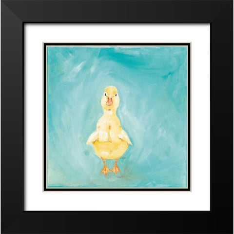 Duckling Black Modern Wood Framed Art Print with Double Matting by Strong, Molly Susan