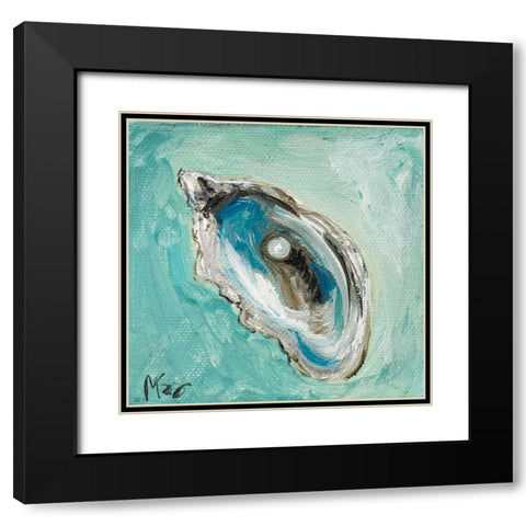 Pearl in Oyster Black Modern Wood Framed Art Print with Double Matting by Strong, Molly Susan