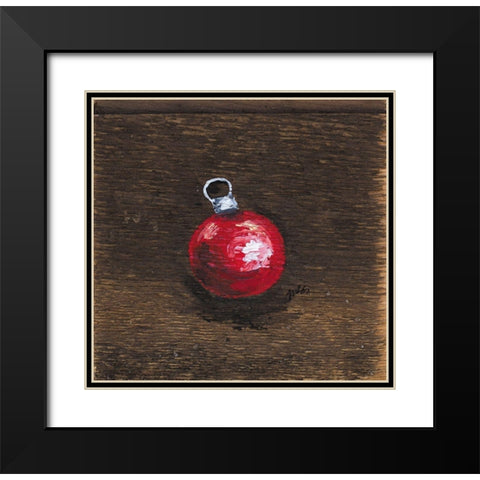 Red Bulb Black Modern Wood Framed Art Print with Double Matting by Strong, Molly Susan