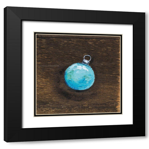 Blue Bulb Black Modern Wood Framed Art Print with Double Matting by Strong, Molly Susan
