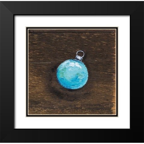 Blue Bulb Black Modern Wood Framed Art Print with Double Matting by Strong, Molly Susan