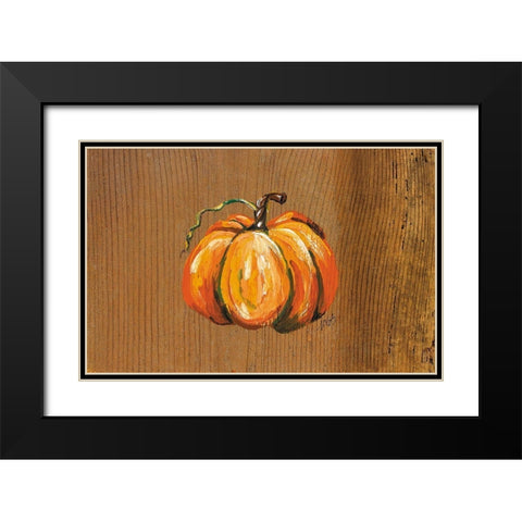 Orange Pumpkin Black Modern Wood Framed Art Print with Double Matting by Strong, Molly Susan