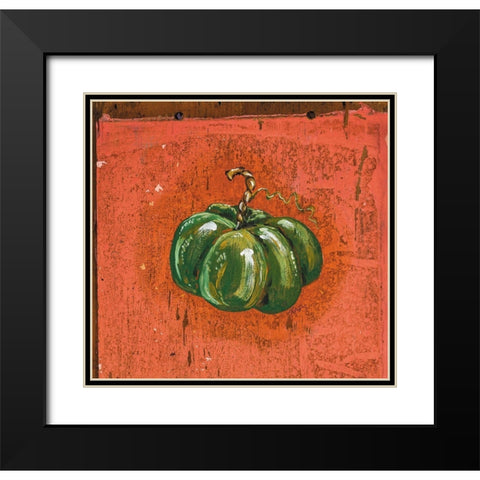 Green Pumpkin Black Modern Wood Framed Art Print with Double Matting by Strong, Molly Susan