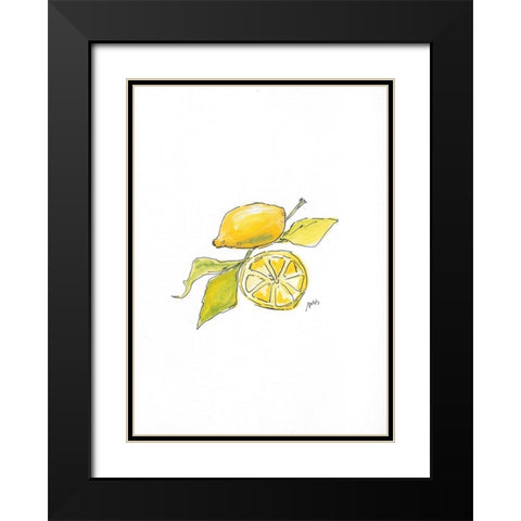 Lemon Black Modern Wood Framed Art Print with Double Matting by Strong, Molly Susan