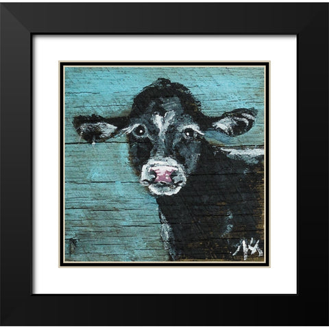 Black Beauty Black Modern Wood Framed Art Print with Double Matting by Strong, Molly Susan