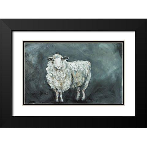 Sheep II Black Modern Wood Framed Art Print with Double Matting by Strong, Molly Susan