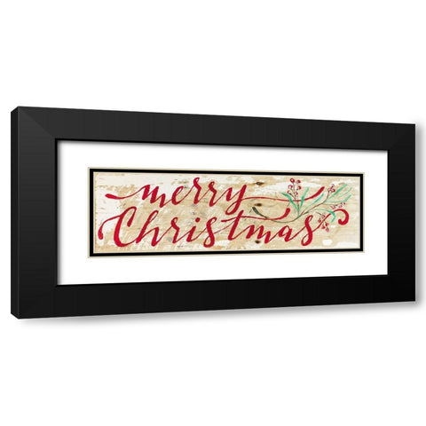 Merry Christmas II Black Modern Wood Framed Art Print with Double Matting by Strong, Molly Susan