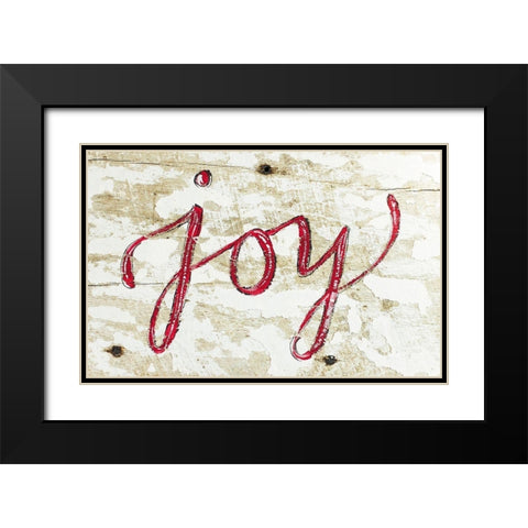Joy Black Modern Wood Framed Art Print with Double Matting by Strong, Molly Susan