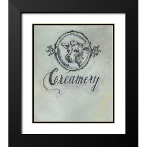 Creamery Black Modern Wood Framed Art Print with Double Matting by Strong, Molly Susan