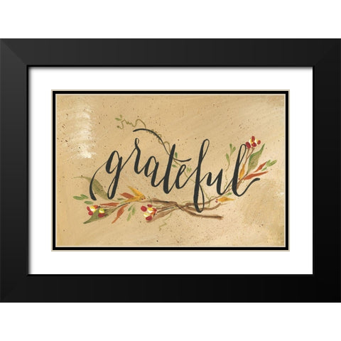 Grateful Black Modern Wood Framed Art Print with Double Matting by Strong, Molly Susan