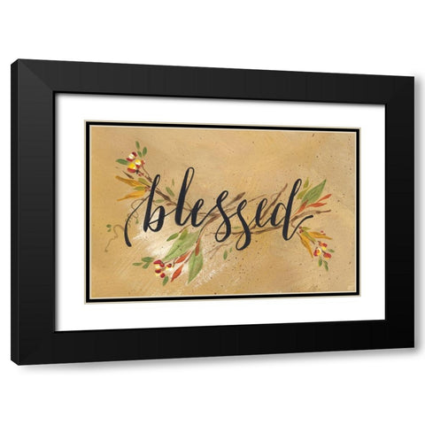 Blessed Black Modern Wood Framed Art Print with Double Matting by Strong, Molly Susan