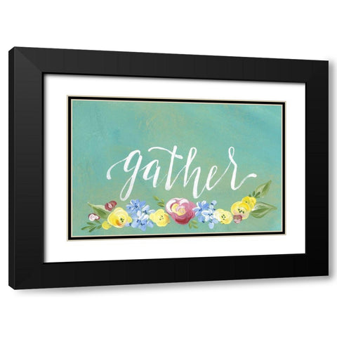 Gather Black Modern Wood Framed Art Print with Double Matting by Strong, Molly Susan
