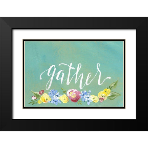 Gather Black Modern Wood Framed Art Print with Double Matting by Strong, Molly Susan