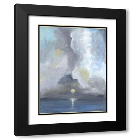 Moonlight I Black Modern Wood Framed Art Print with Double Matting by Strong, Molly Susan