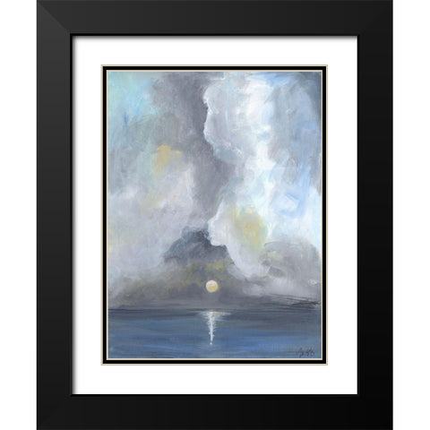 Moonlight I Black Modern Wood Framed Art Print with Double Matting by Strong, Molly Susan
