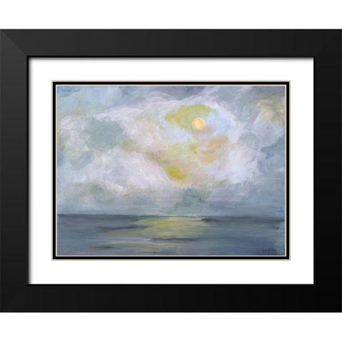 Moonlight II Black Modern Wood Framed Art Print with Double Matting by Strong, Molly Susan