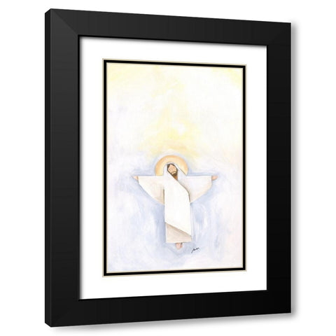 Cross Black Modern Wood Framed Art Print with Double Matting by Strong, Molly Susan