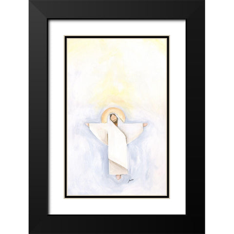 Cross Black Modern Wood Framed Art Print with Double Matting by Strong, Molly Susan
