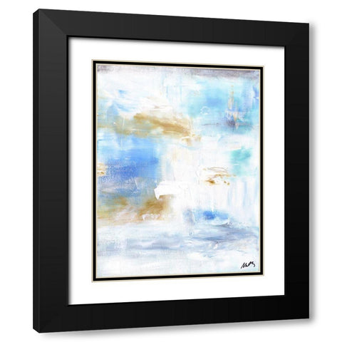 Ocean Abstract IV Black Modern Wood Framed Art Print with Double Matting by Strong, Molly Susan